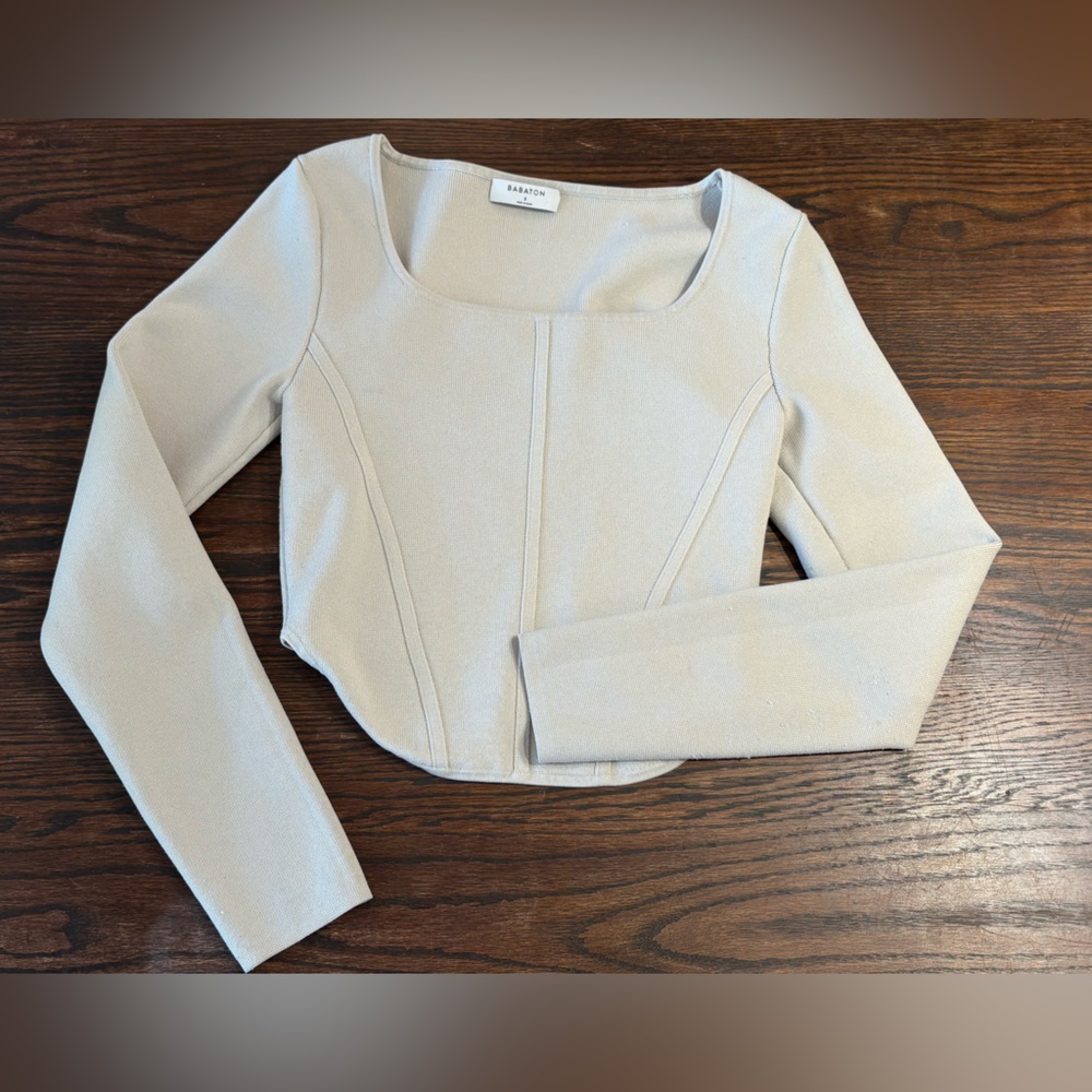 Aritzia Babaton Sculpt Knit Bustier Longsleeve